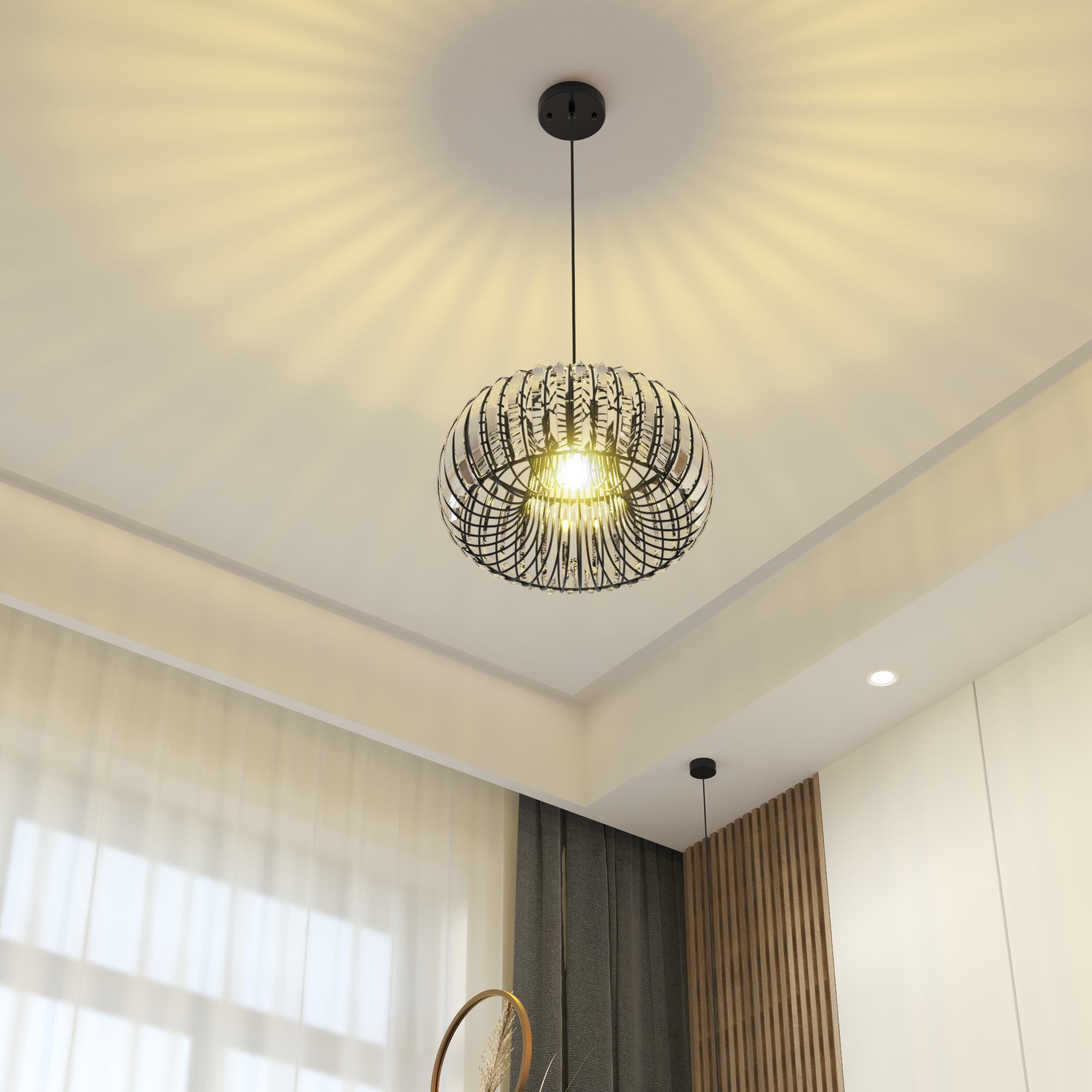 Crystal Dome Chandelier with Brass Hardware: Illuminate Your Space