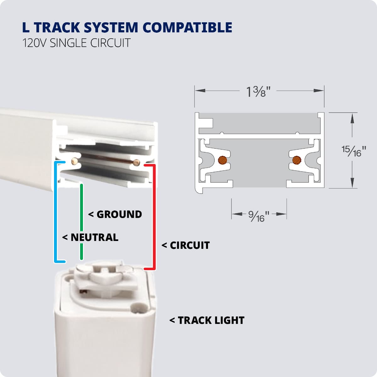 East Grove Home E-L-0224-CS-WT Track-Lighting-Heads - View #5