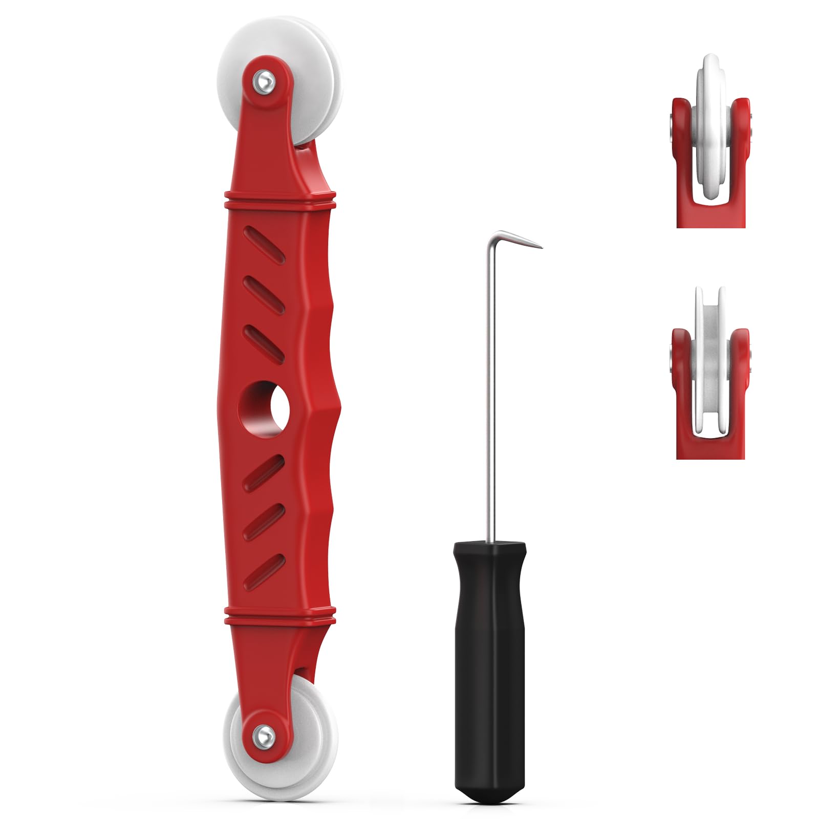 KHKFY  Screen Roller Tool Kit with Spline Removal Hook 2pcs Window Screen Roller for Repair Replacement Aluminum Plastic Steel Frames Sliding