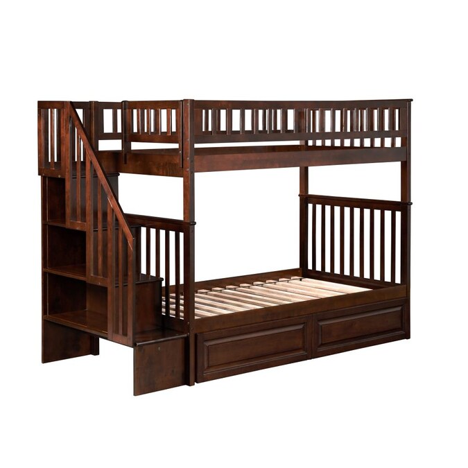Atlantic Furniture Woodland Staircase, Raised Bunk Beds