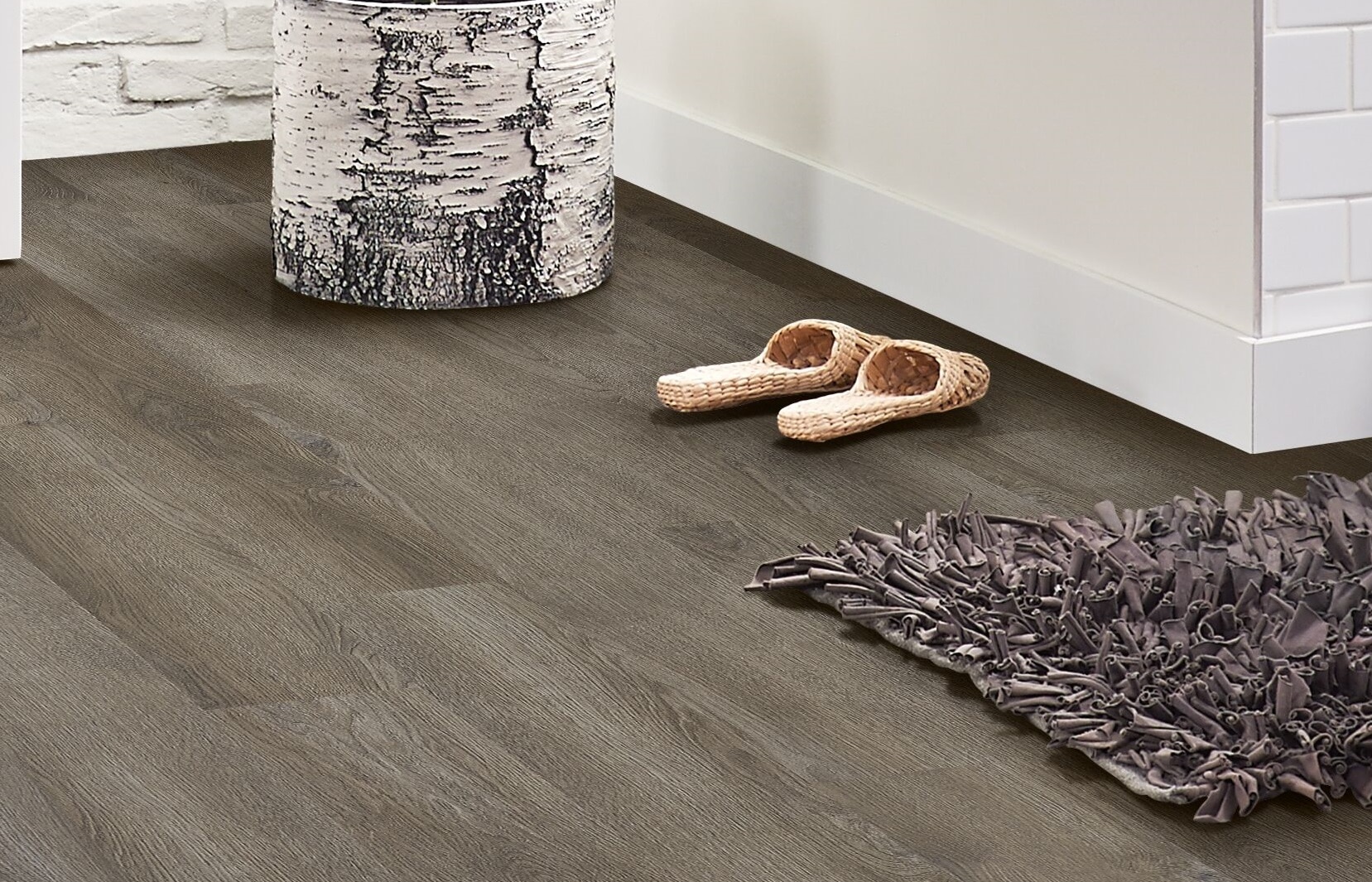 TrafficMaster French Oak 4.4 mm T x 6 in W x 36 in L Rigid Core Luxury Vinyl Plank Flooring 23.95 sf/case Light