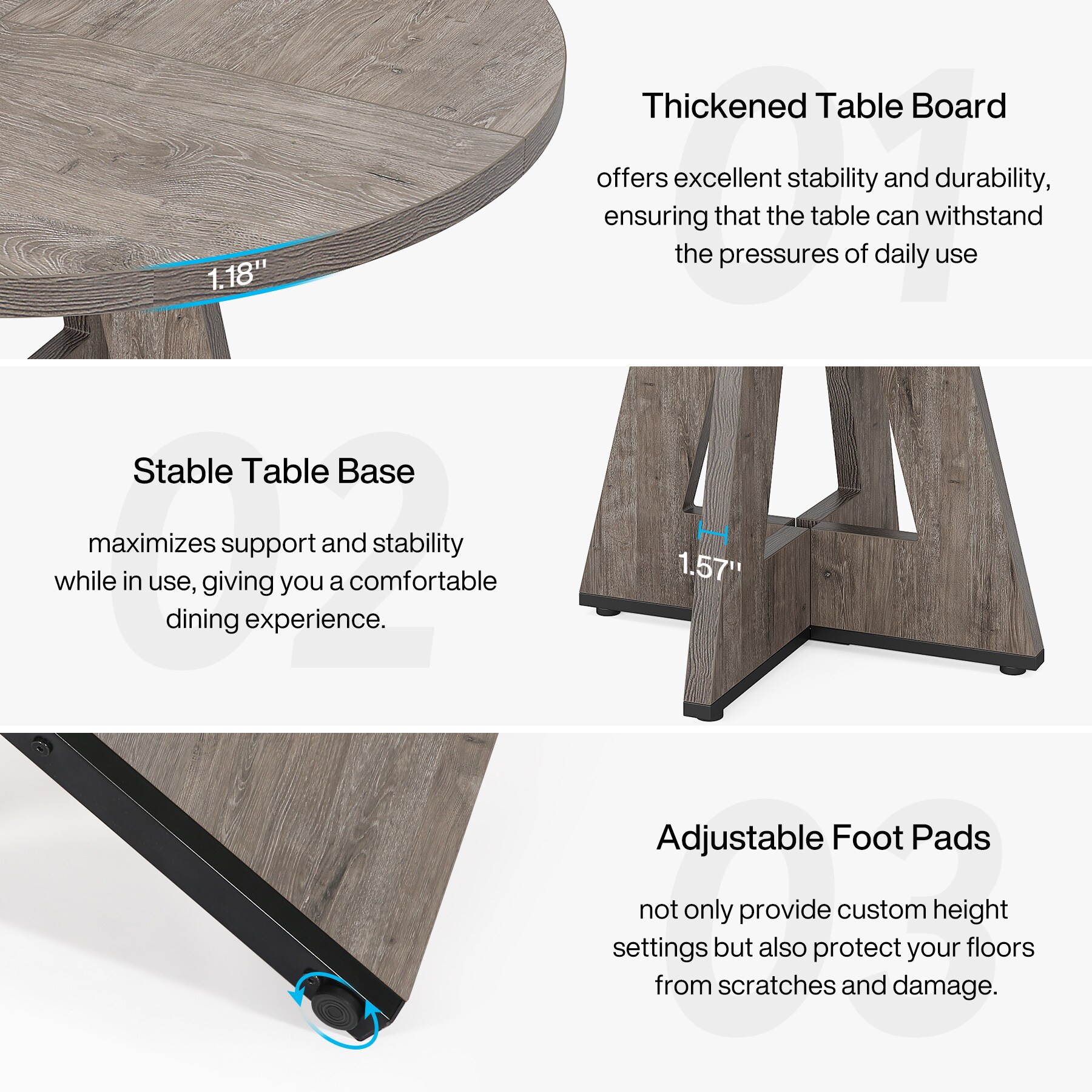 Tribesigns LWFD-XK00468X Dining-Tables - View #4