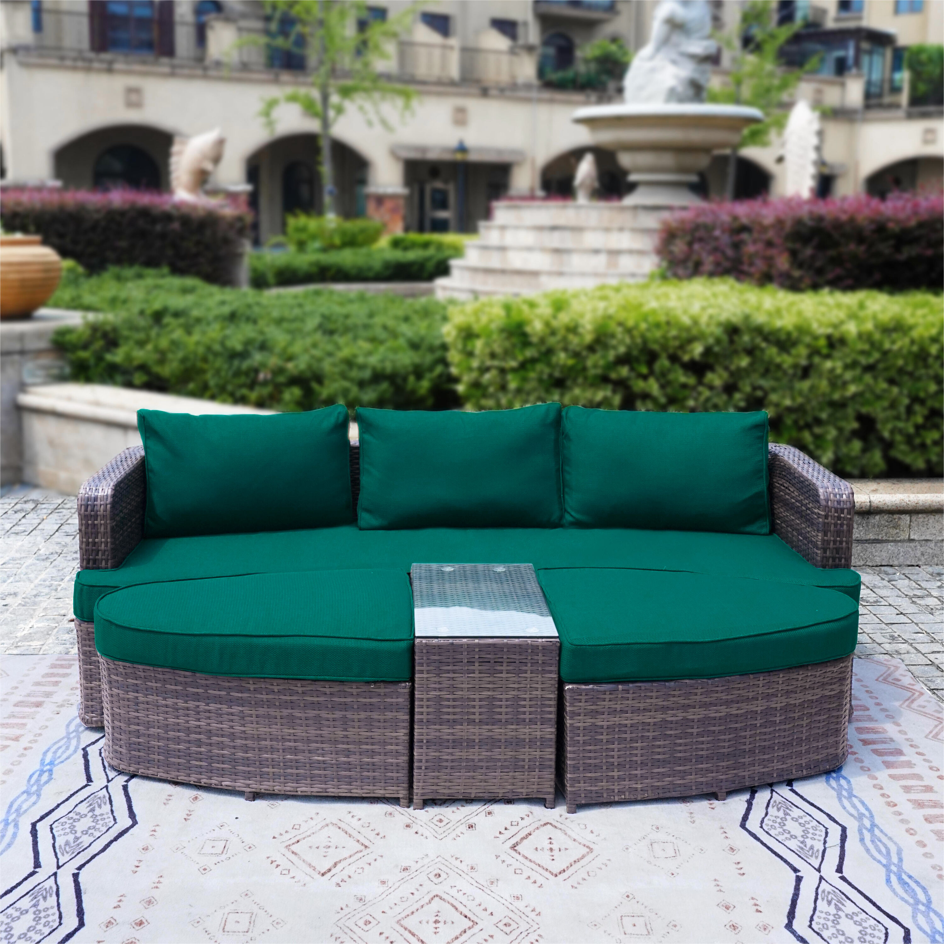 Moda Furnishings PAL-1202BR-GREEN Patio-Conversation-Sets - View #2