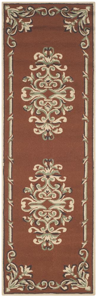 Safavieh EZC735B-210 Easy Care Thames 2 x 10 (ft) Loomed Polypropylene Rust/Multi Rectangular Indoor Floral/Botanical Farmhouse/Cottage Runner rug