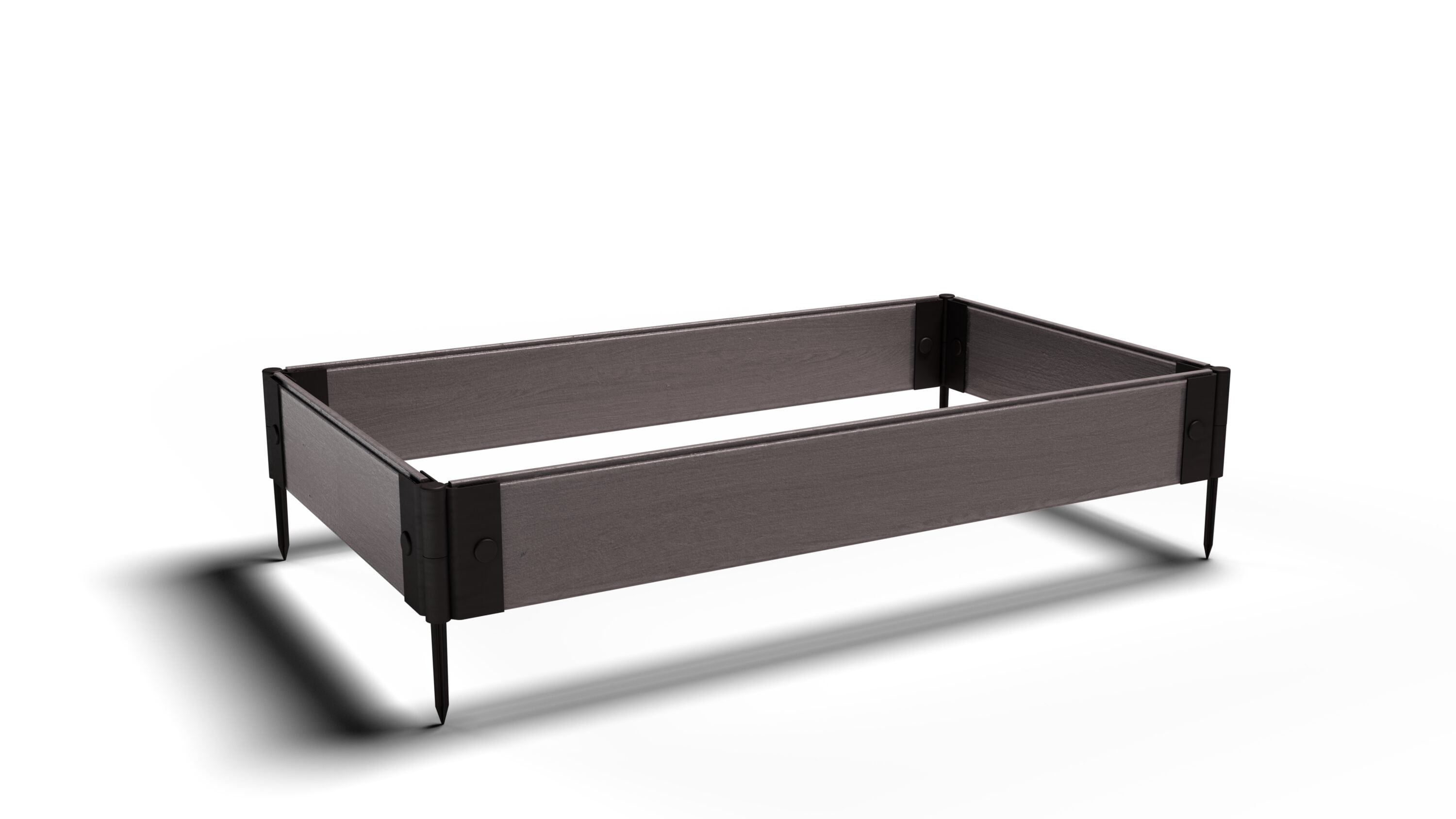 Natures Composites 100134SG42000 Rectangle 6.0-in W x 6.25-in H x 6-in D Gray Mixed/Composite Indoor/Outdoor Garden bed