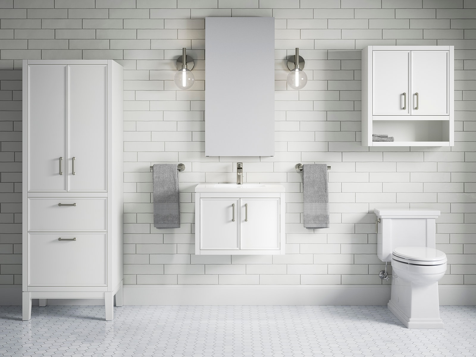 Winnow 24" White Quartz Top Freestanding Single Sink Vanity