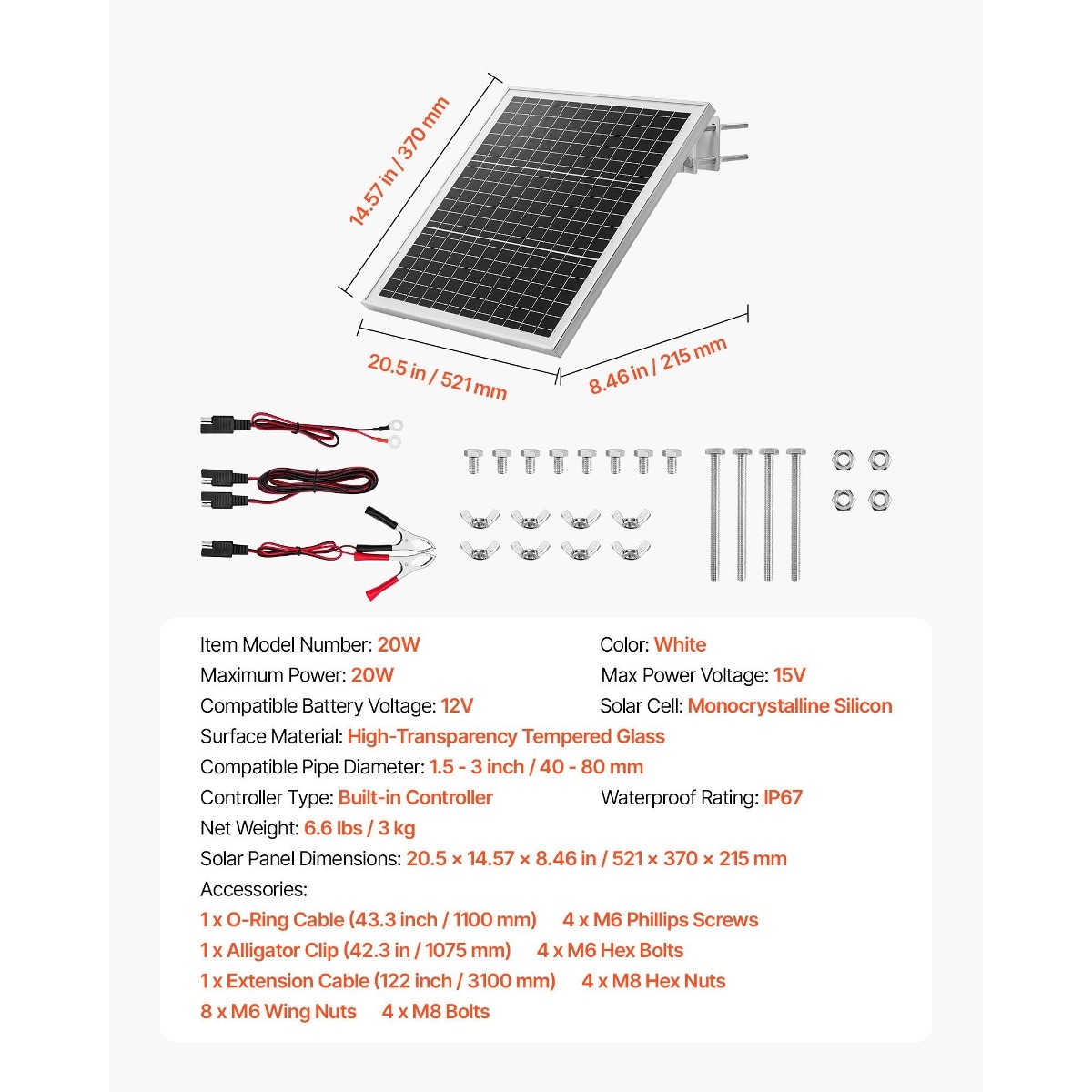 Tooliom D01027R6QHX Solar-Panels - View #2