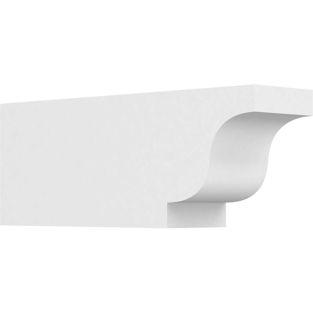 Ekena Millwork RFTP04X06X16NEW Standard Newport 4-in X 6-in X 16-in White PVC Rafter tail