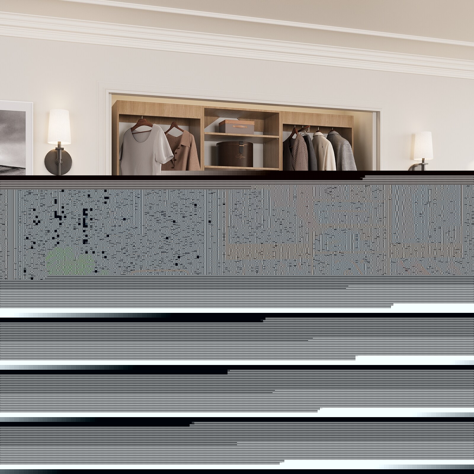 LOVMOR LO-MODEL5-19-ZJL Wood-Closet-Shelves - View #8