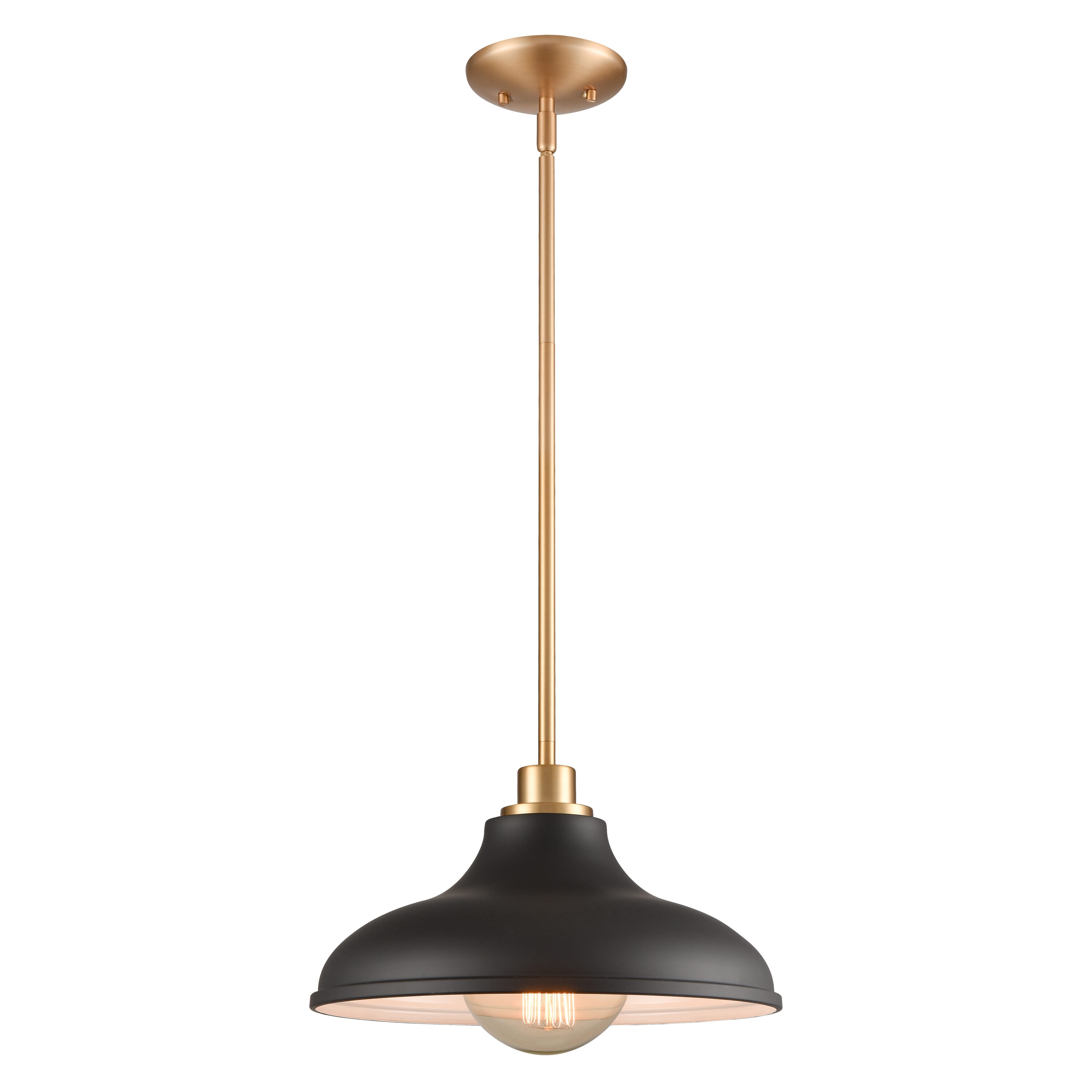 Westmore by ELK Lighting LW-202302010168 Central 1 -Light Brushed Gold Transitional Bell Medium Hanging Pendant light