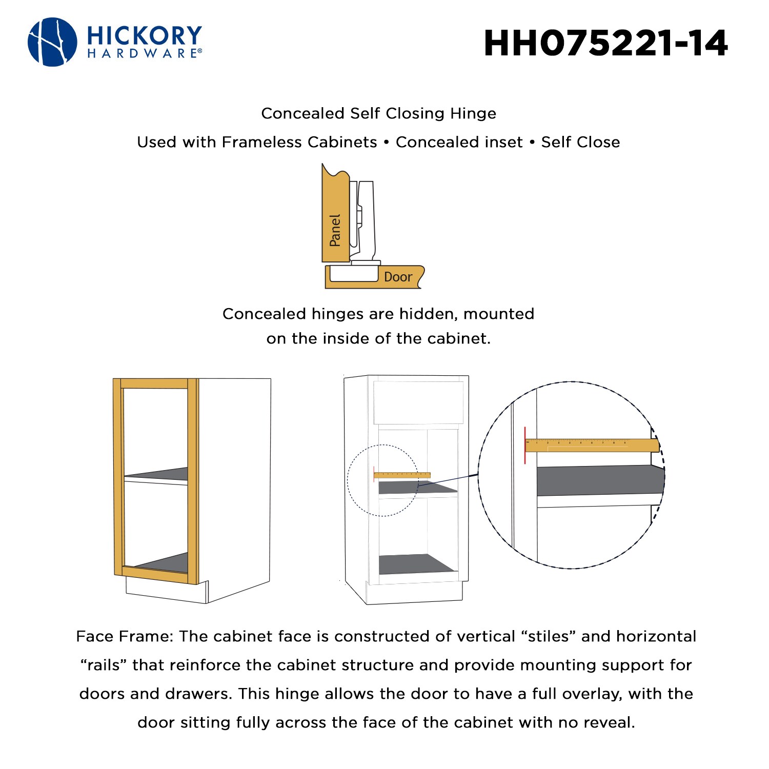 Hickory Hardware HH075221-14 Cabinet-Hinges - View #4