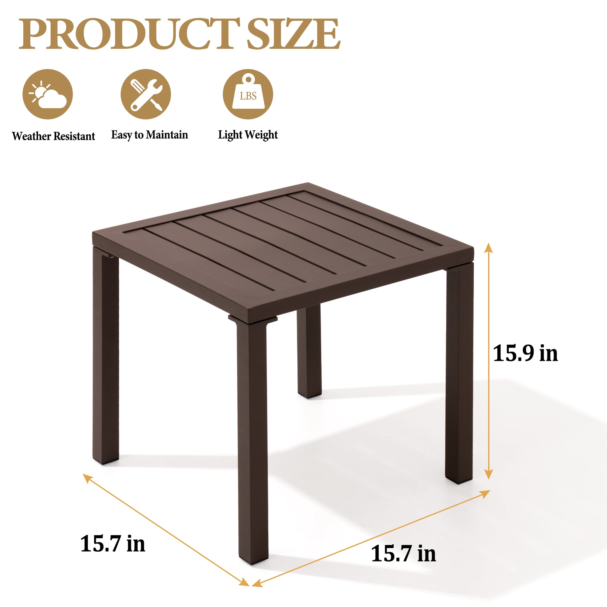 Crestlive Products CL-TB006BRN Patio-Tables - View #3