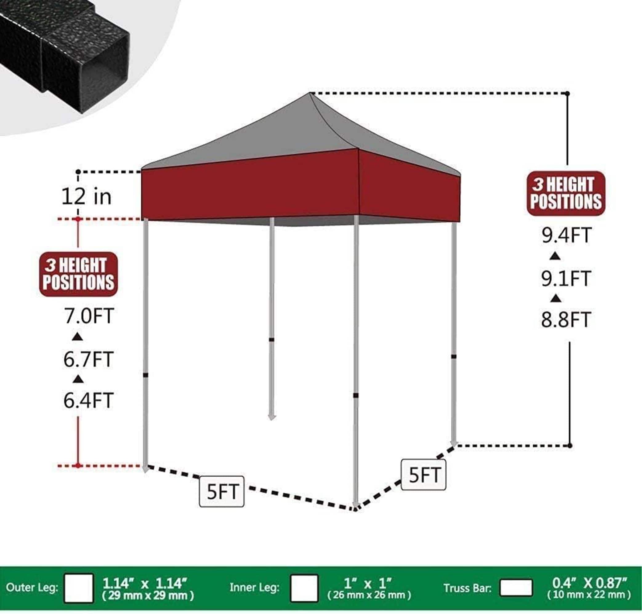 EURMAX Standrd 10x10 Canopy Tent 