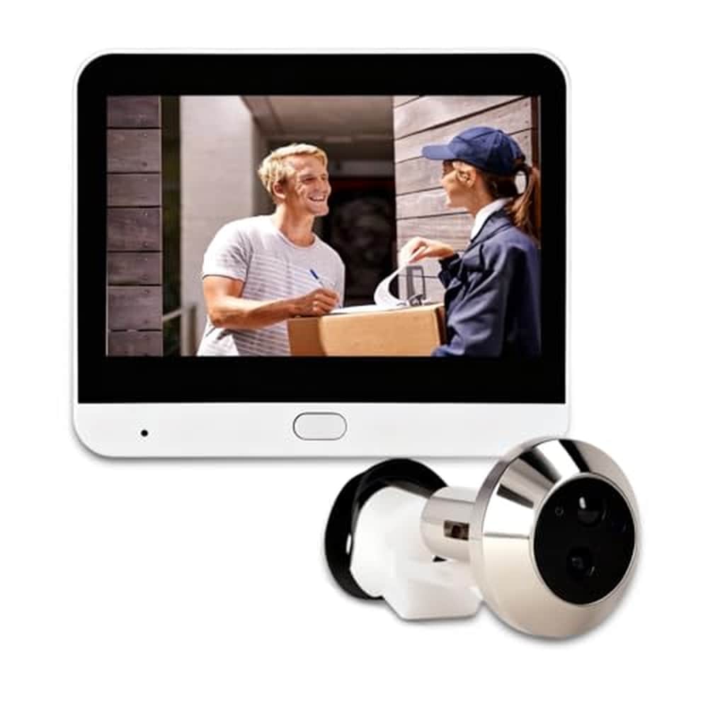 Adrinfly  1080P Video Door Viewer with 120 Degree Wide Angle Camera and 4.3 Inch Color Monitor Two Way Talk Night Vision and PIR Motion Detection