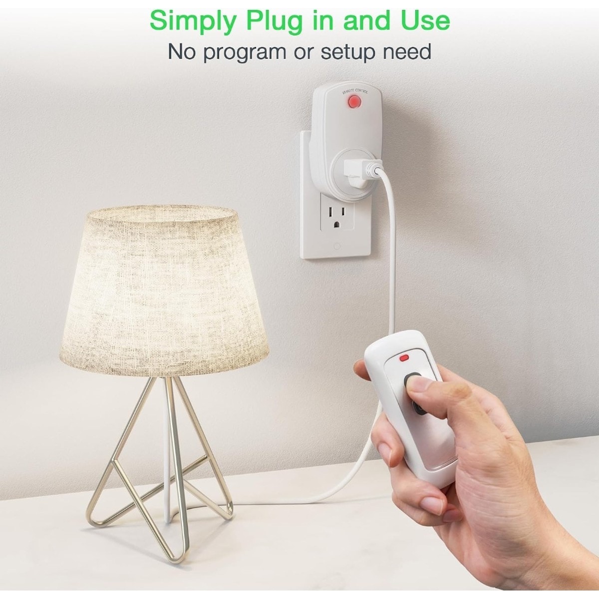 Jokupey 2 Pack Remote Control Outlet Wireless Electrical Plug Switch ...