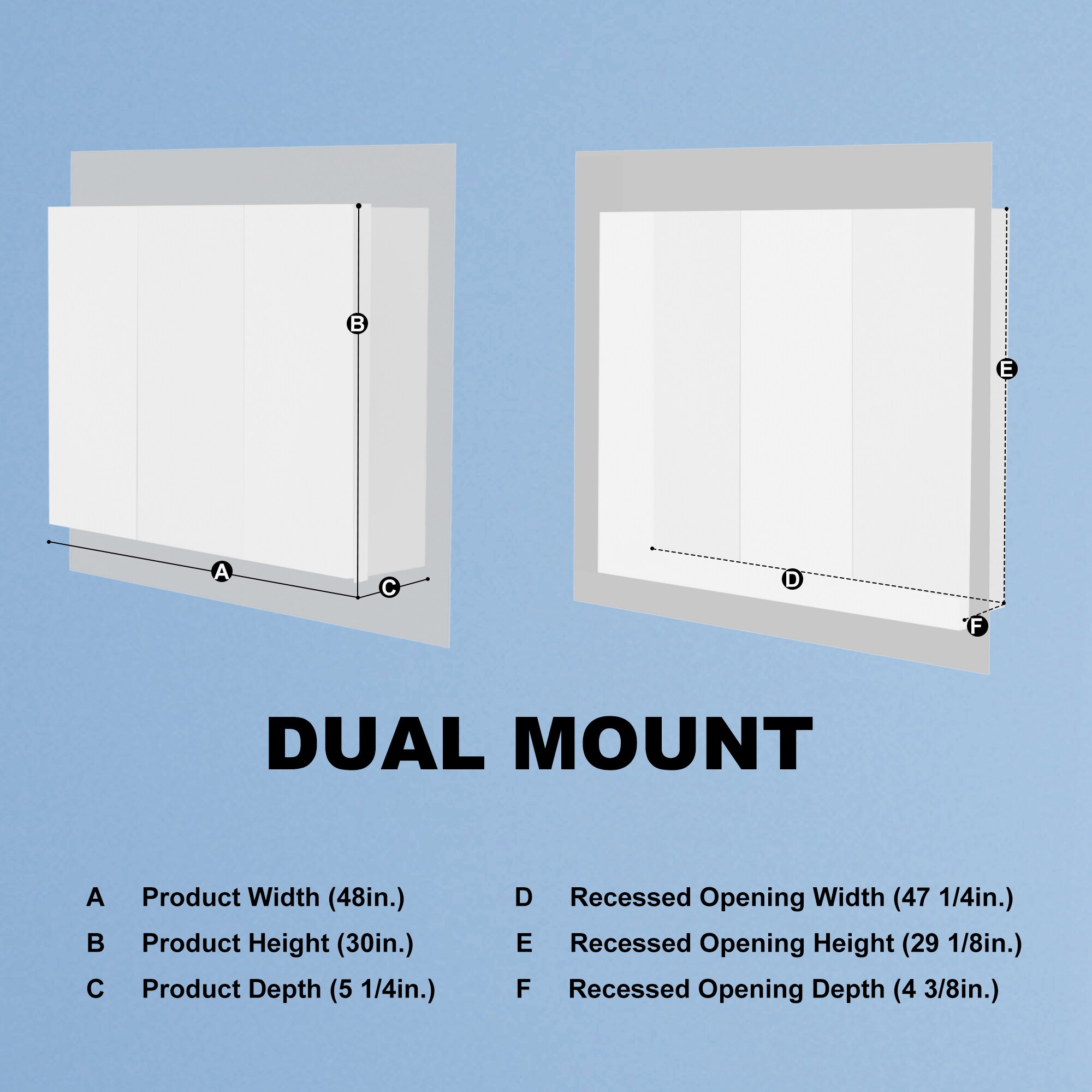ExBrite 2430V3LV3R1230WD Bathroom-Medicine-Cabinets - View #13