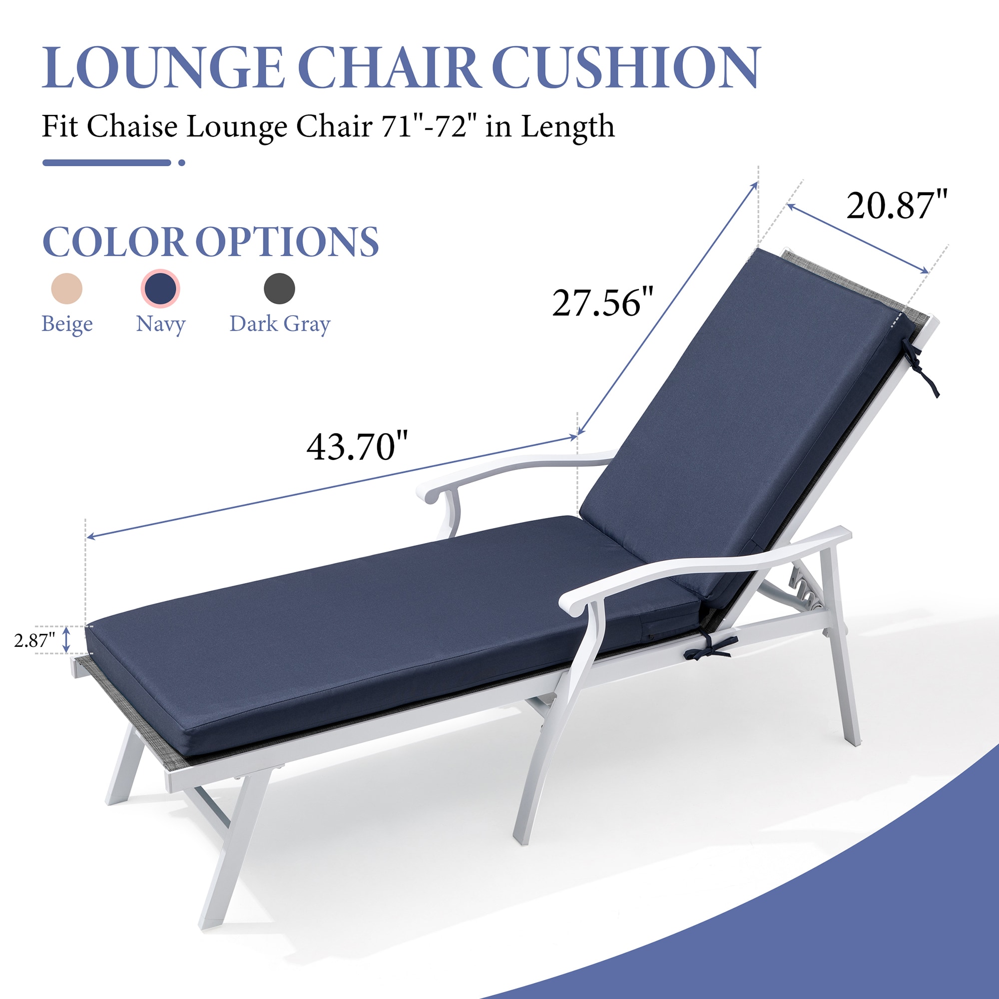 CloudFly CL-CU001NAV-1 Patio-Furniture-Cushions - View #4