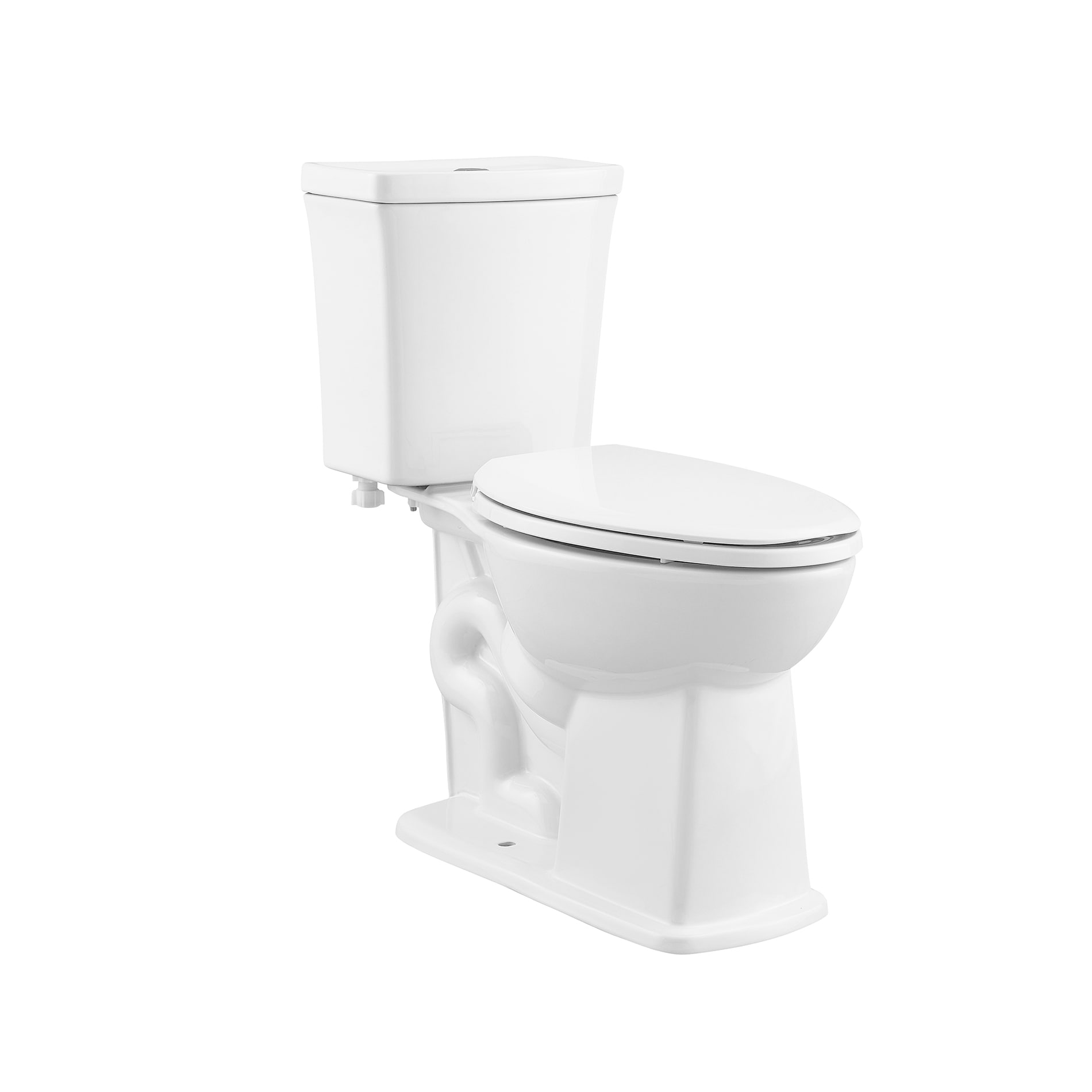 Danville White Touchless Flush Elongated Chair Height 2-piece WaterSense Soft Close Toilet 12-in Rough-In 1.28-GPF | - Project Source MT-20206TB