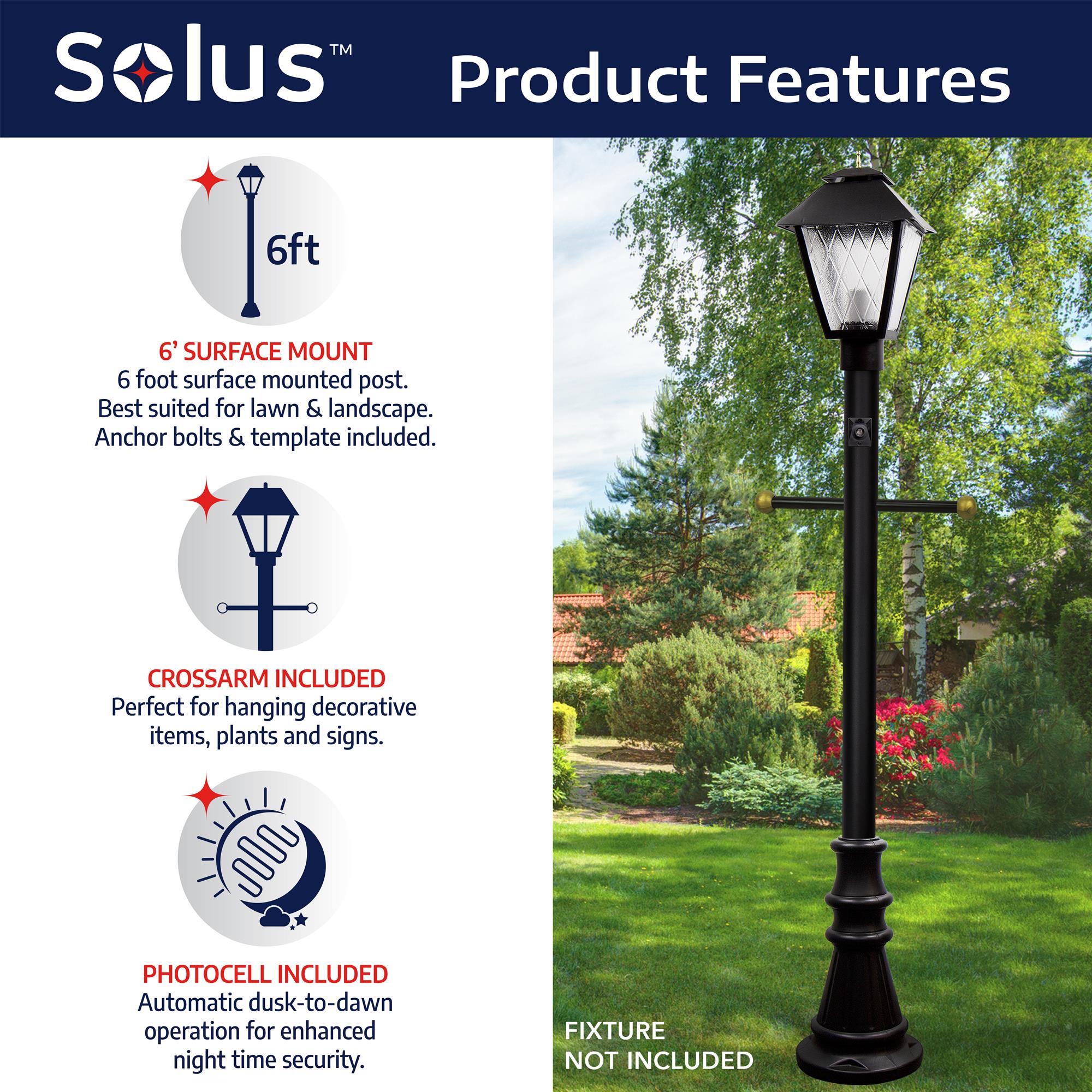 Solus SM6-320STP-BK Post-Lights - View #2