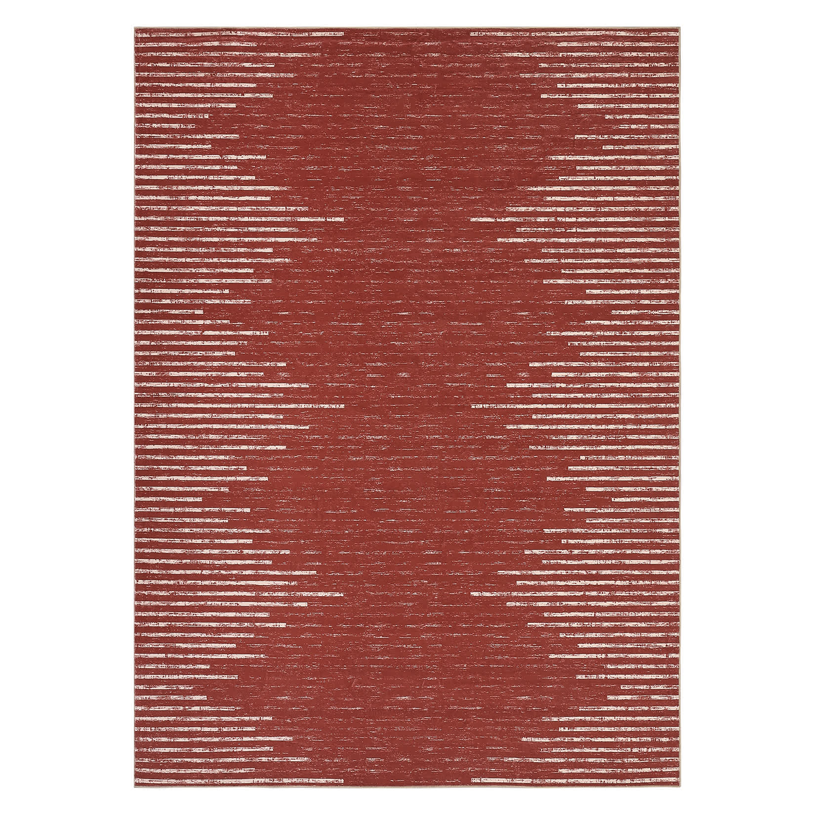 WhizMax SUNNY-PHO-166K5DVU Red Modern 2 x 6(ft) Rectangular Washable Indoor Soft Non Slip Geometric Runner Rug with Stripped Lines