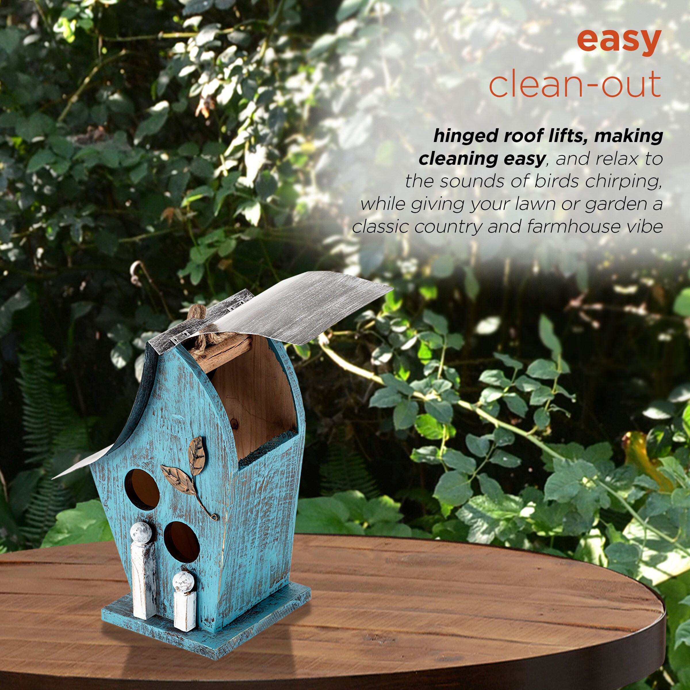 Alpine Corporation YEN134HH-BL Bird-Houses - View #5