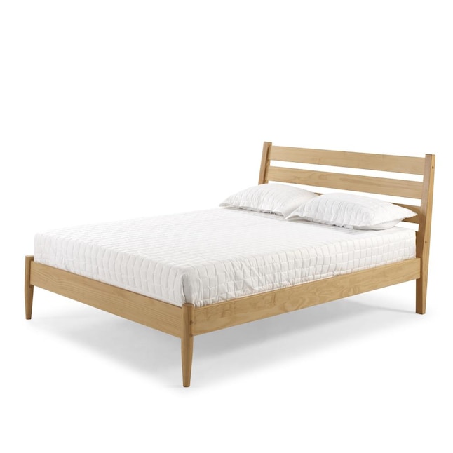 Scandinavian Oak Queen Platform Bed, Scandinavian Platform Bed King Size Mattress