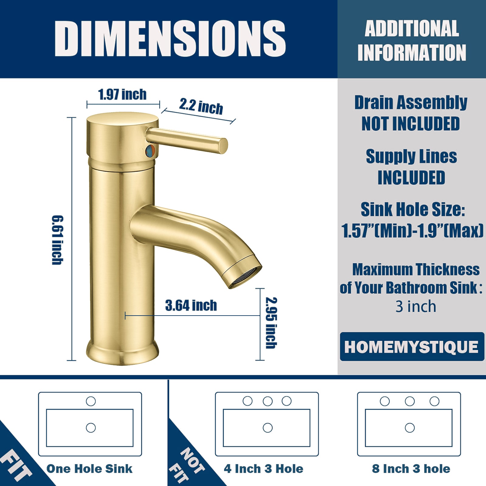 BWE A-99052-G-3 Lavatory-Faucets - View #7