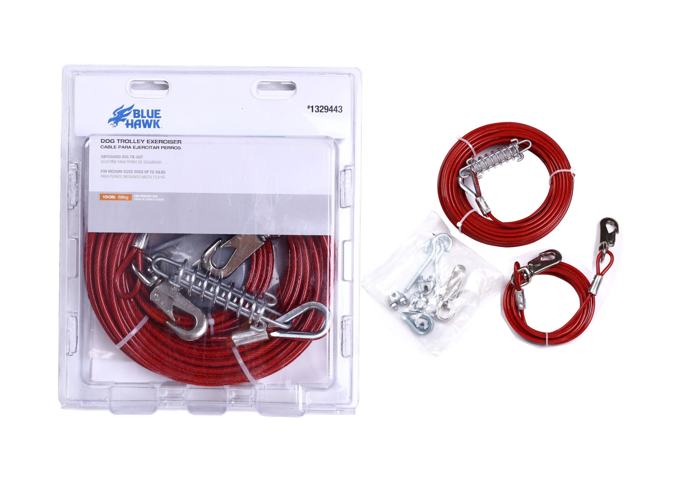 Blue Hawk 75-ft Weldless Galvanized-red Vinyl Coated Steel Cable