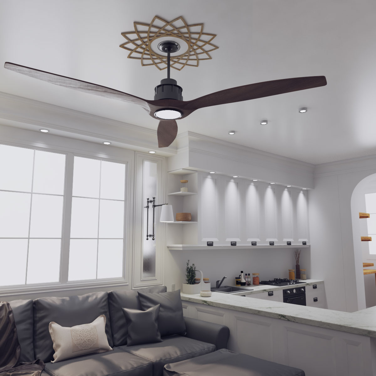Ekena Millwork CMWP36X36X0375EABI Ceiling-Medallions - View #8