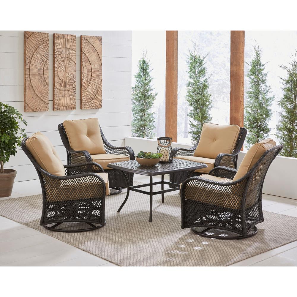 Hanover ORL5PCCTSW4-TAN Patio-Conversation-Sets - View #6