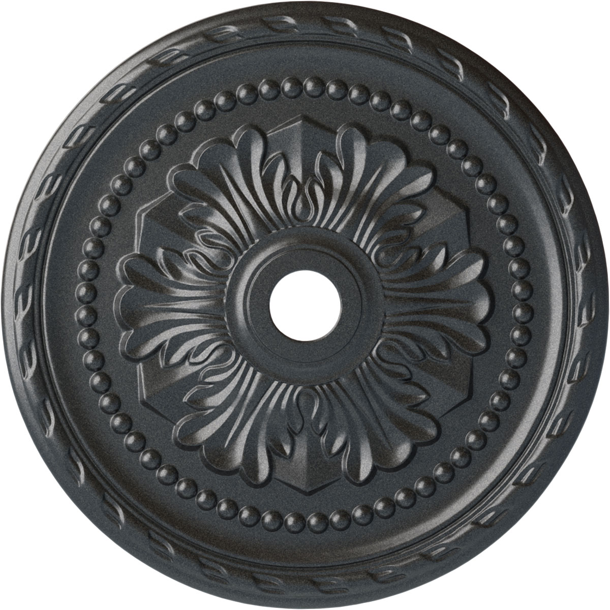 Ekena Millwork CM31PMPES Palmetto 31.5-in W x 31.5-in L Painted Pewter Polyurethane Whole Ceiling Medallion
