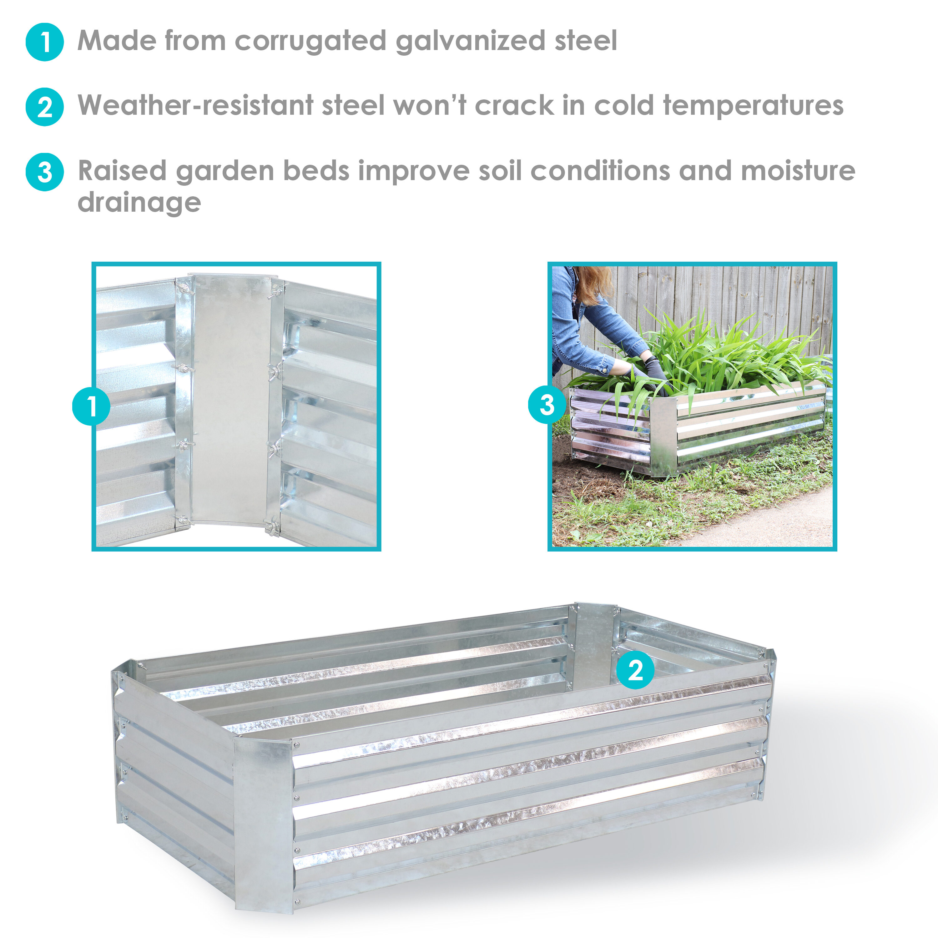 Sunnydaze Decor HB-512-2PK Raised-Garden-Beds - View #5