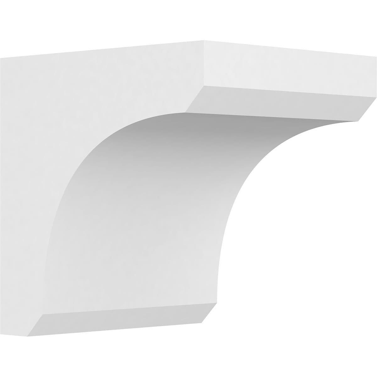 Ekena Millwork CORP05X06X06LGY 5-in x 6-in x 6-in Standard legacy Unfinished White PVC Paintable Corbel