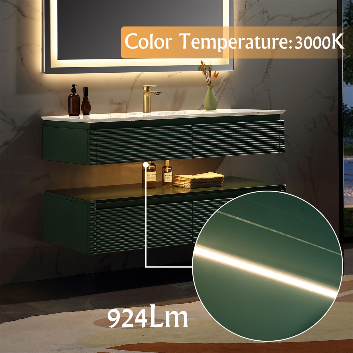 Forclover JSEX48V13GN Bath-Vanity-Combo - View #6