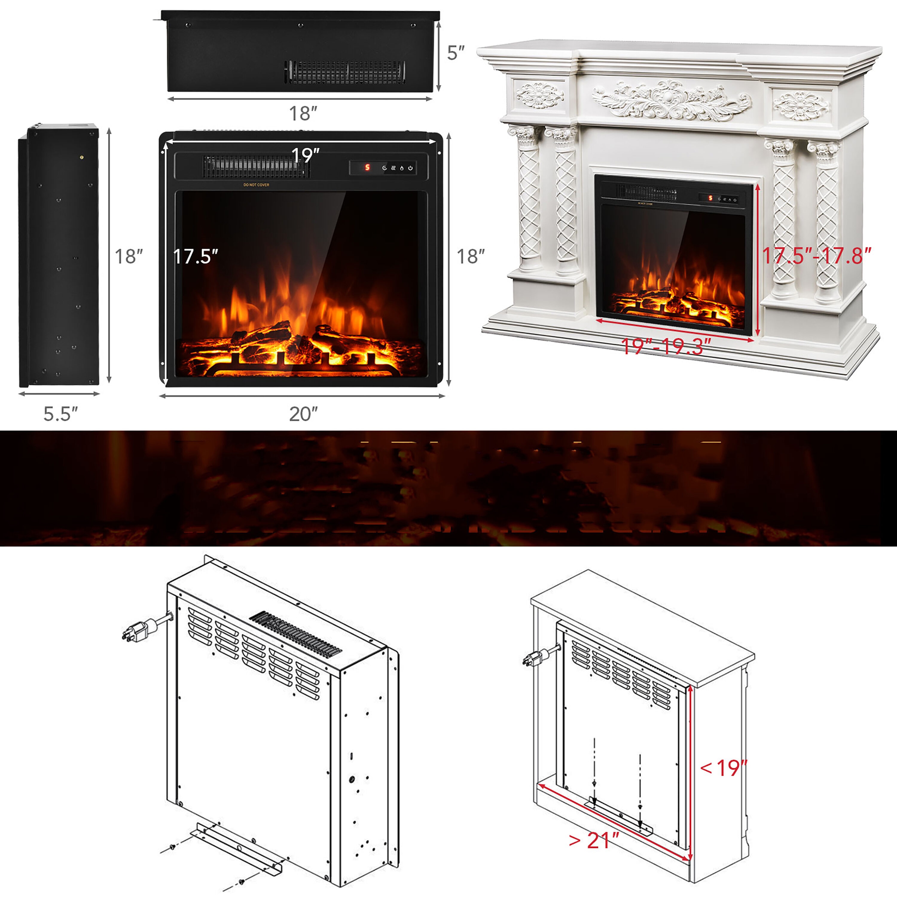 Goplus FP10046US Electric-Fireplaces - View #9