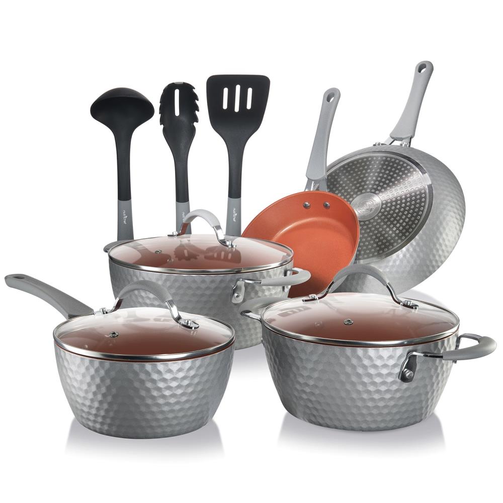 Ayesha Curry Home Collection 11-Piece Stainless Steel Cookware Set, Silver