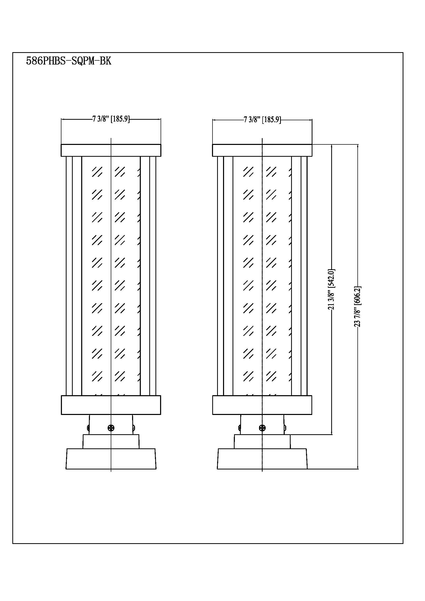 Glenwood Black Aluminum and Glass Outdoor Lantern