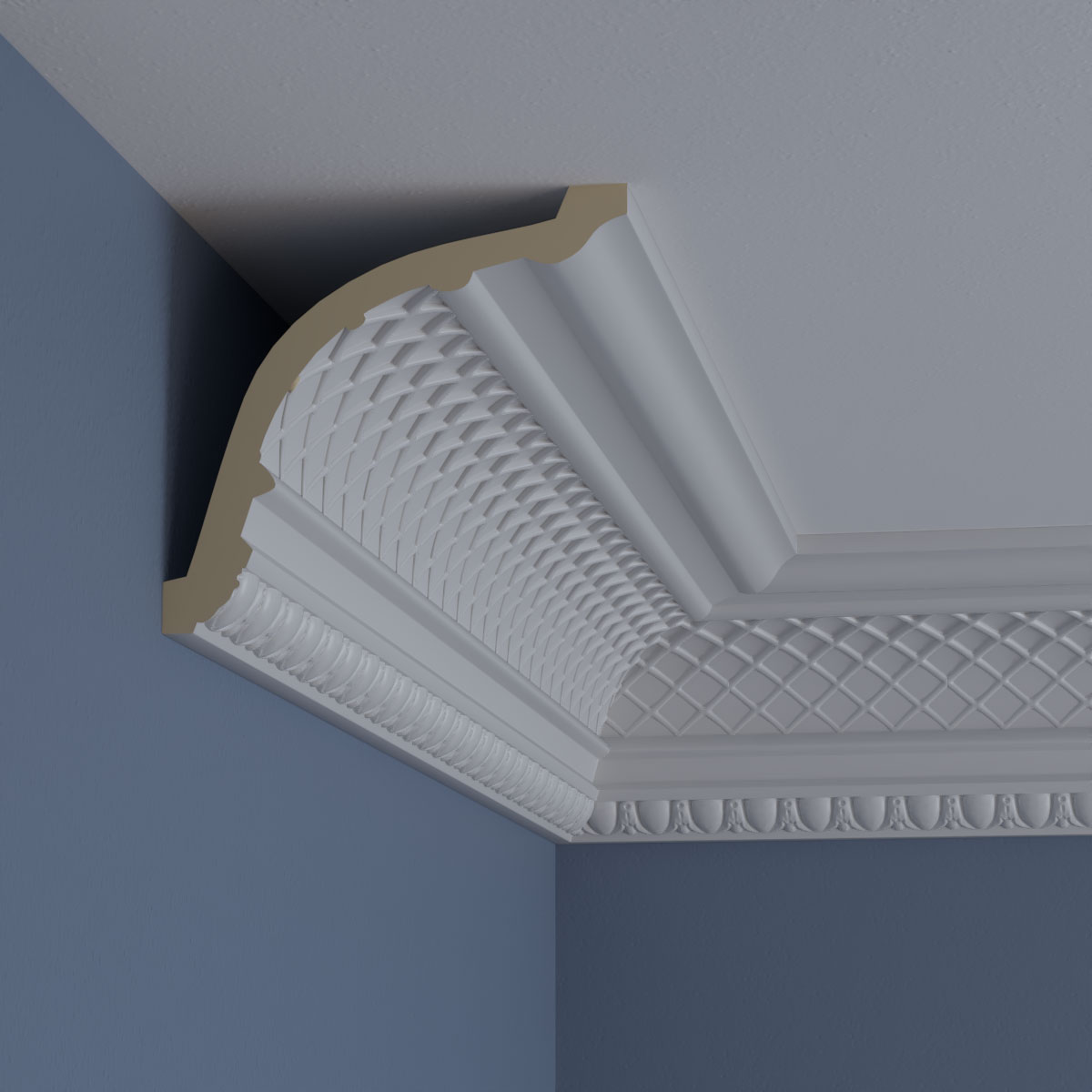 Versailles Smooth - Urethane Crown Moulding - 94-1/2 in x 6-3/8 in