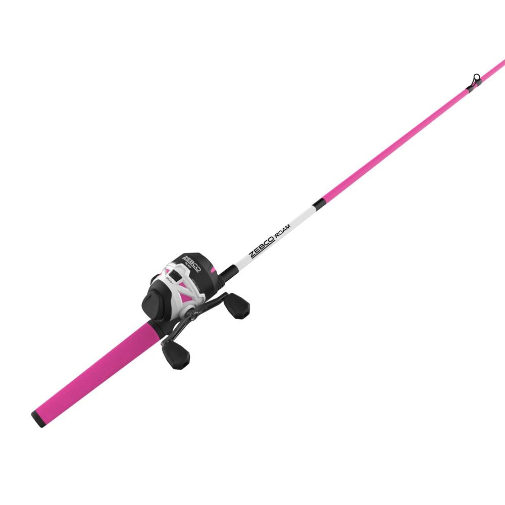 Zebco Roam 3SZ Pink 602M Spin Cast Combo 10 in the Fishing Equipment  department at