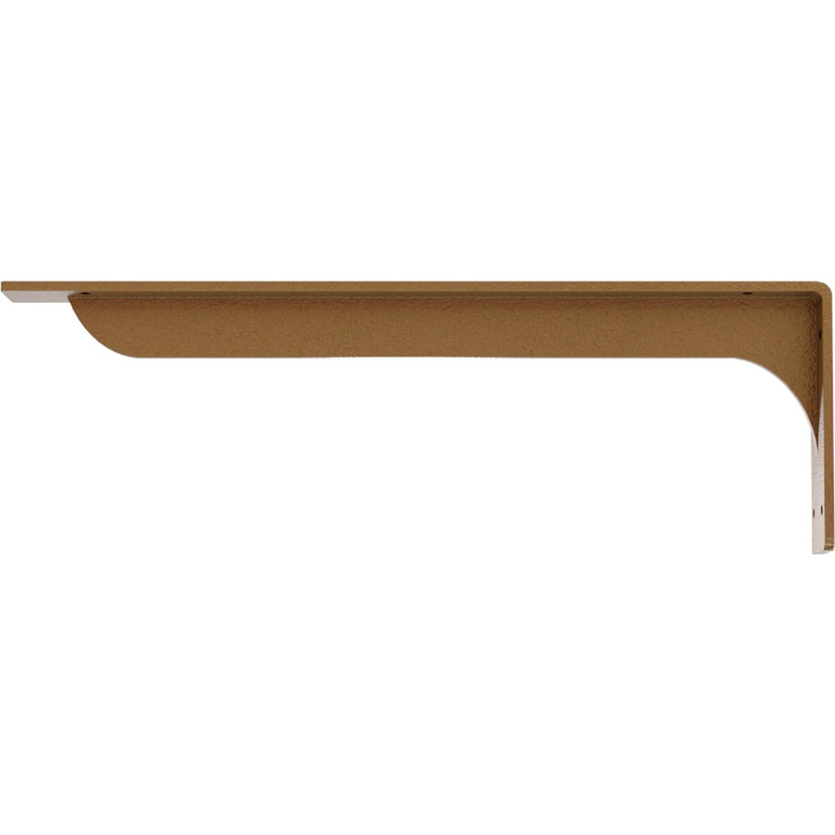 Hammered Gold Steel Bracket 20" Urban Farmhouse Shelf Support