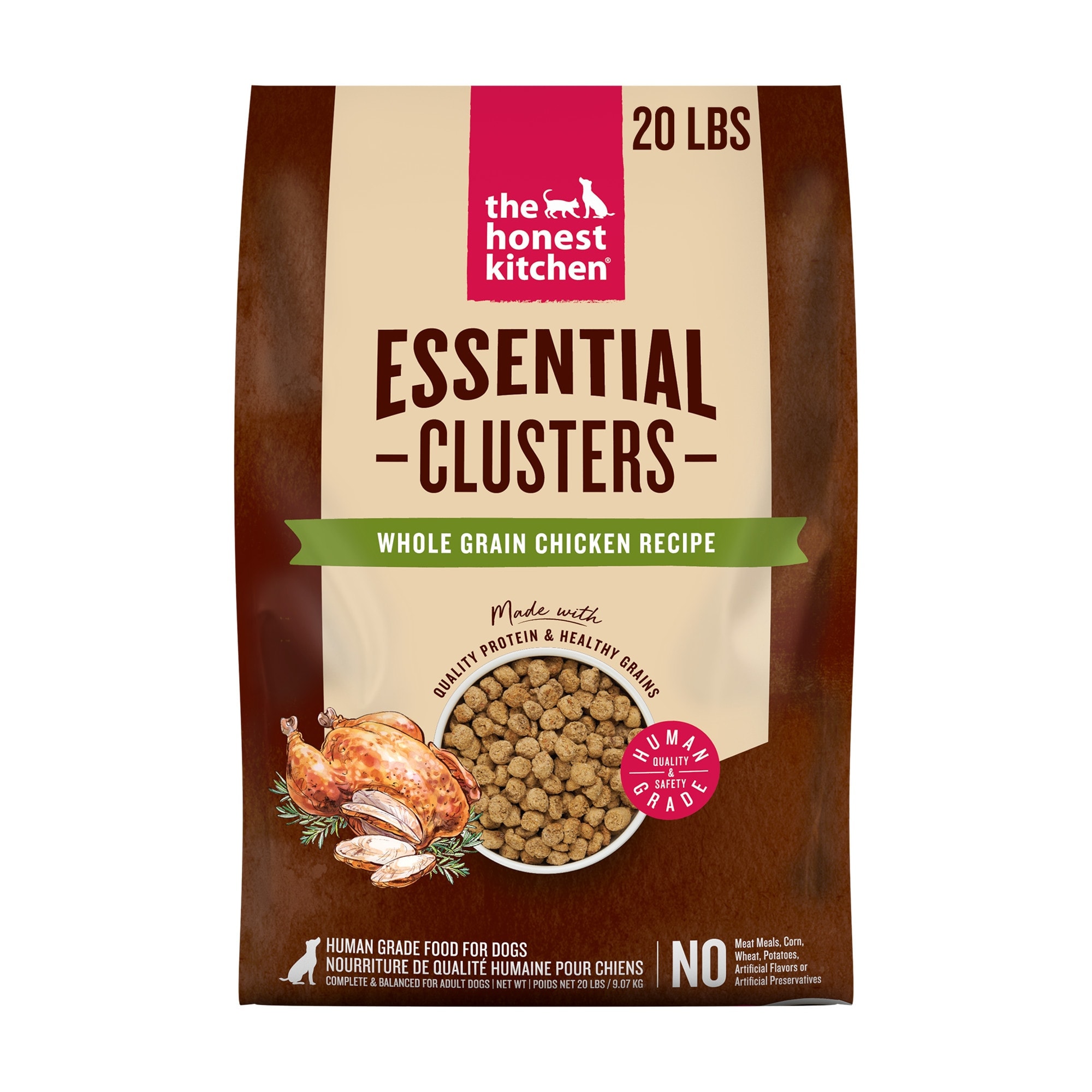 The Honest Kitchen Essential Clusters Whole Grain Chicken Dog Food 20 ...