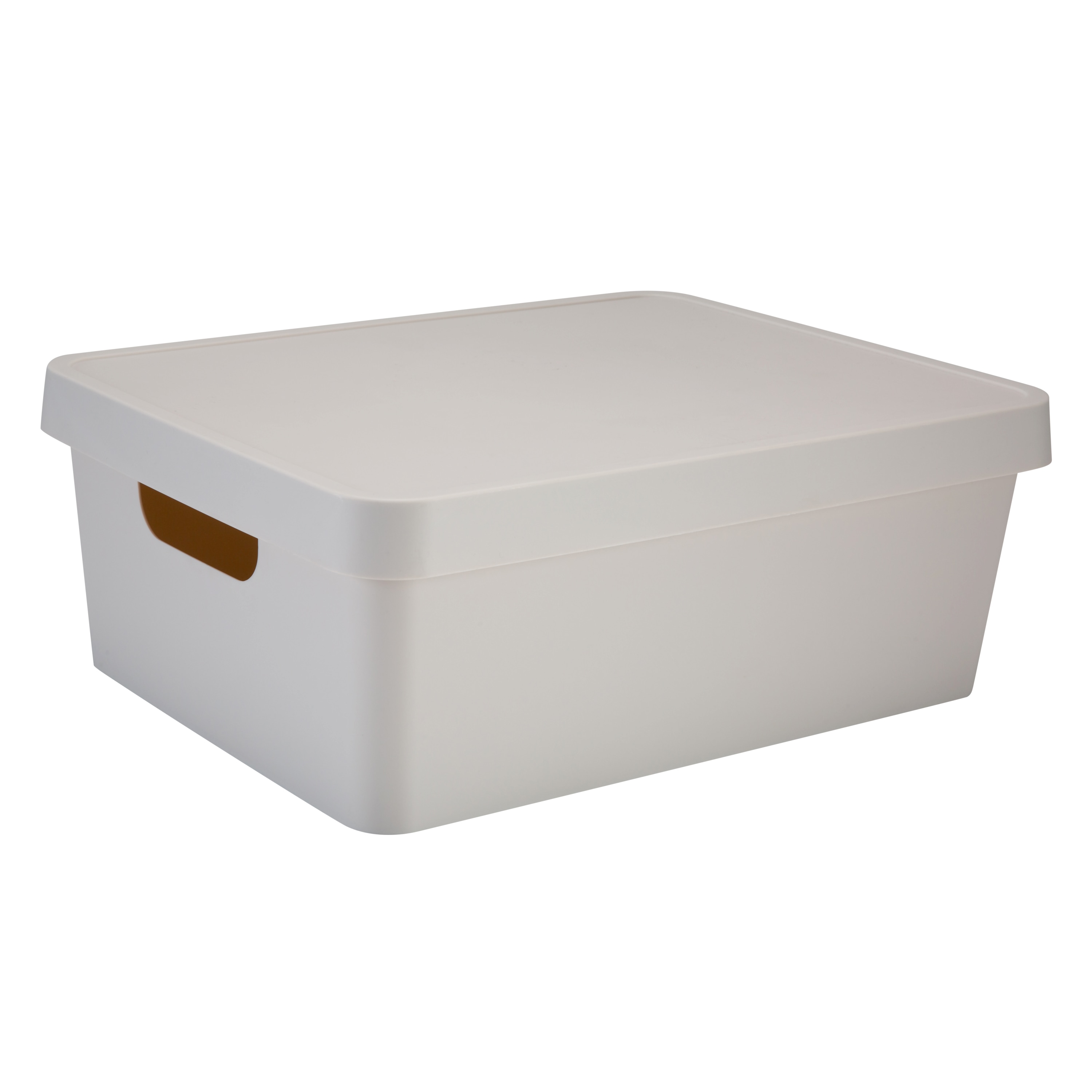 Simplify 25924-IVORY ( 10.9-in W x 5.4-in H x 14.5-in D ) Ivory Polypropylene Stackable Bin