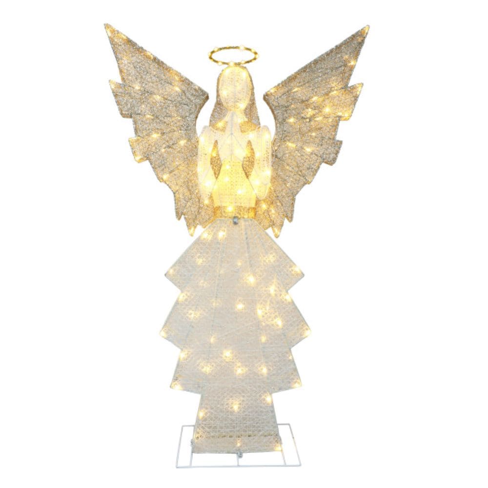 Puleo International YD1120LA 60-Inches Freestanding Angel Free standing decoration with Clear LED Lights