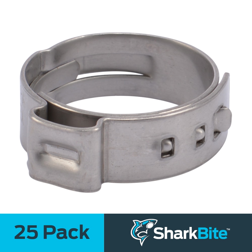 SharkBite UC955CP25Z 3/4-in PEX Stainless Steel Clamps (25-Pack)