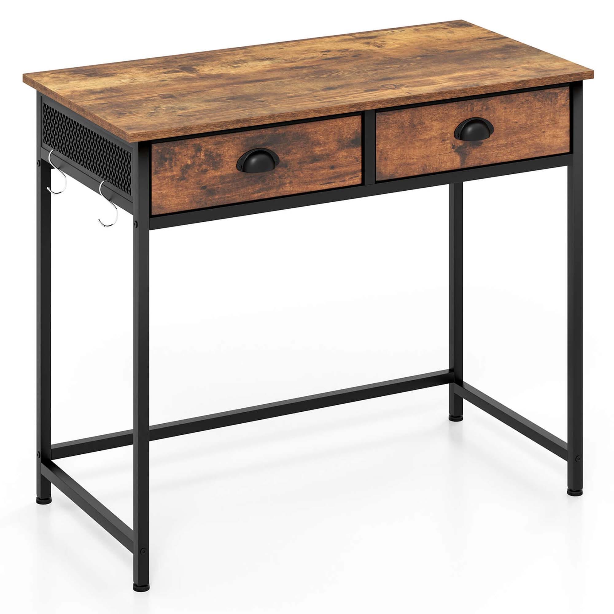 Costway HCST05613 18-in Brown Modern/Contemporary Fir Computer desk