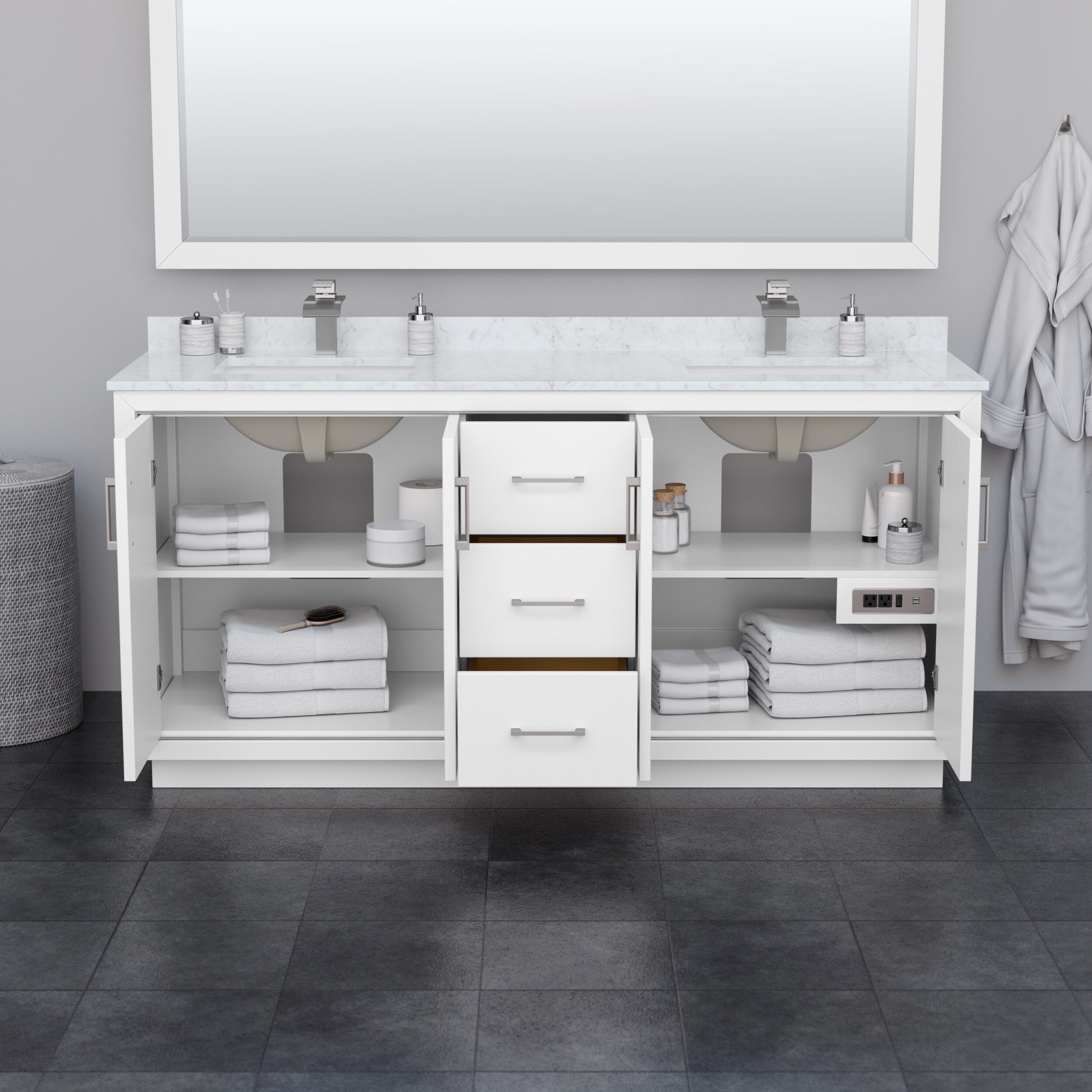 Wyndham Collection WCF111172DWBWQUS3MXX Bath-Vanity-Combo - View #3