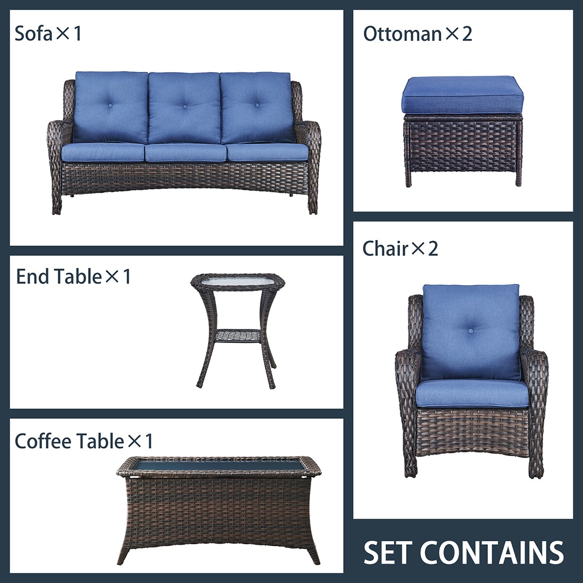 Rilyson FS006013014018025-1 Patio-Conversation-Sets - View #4