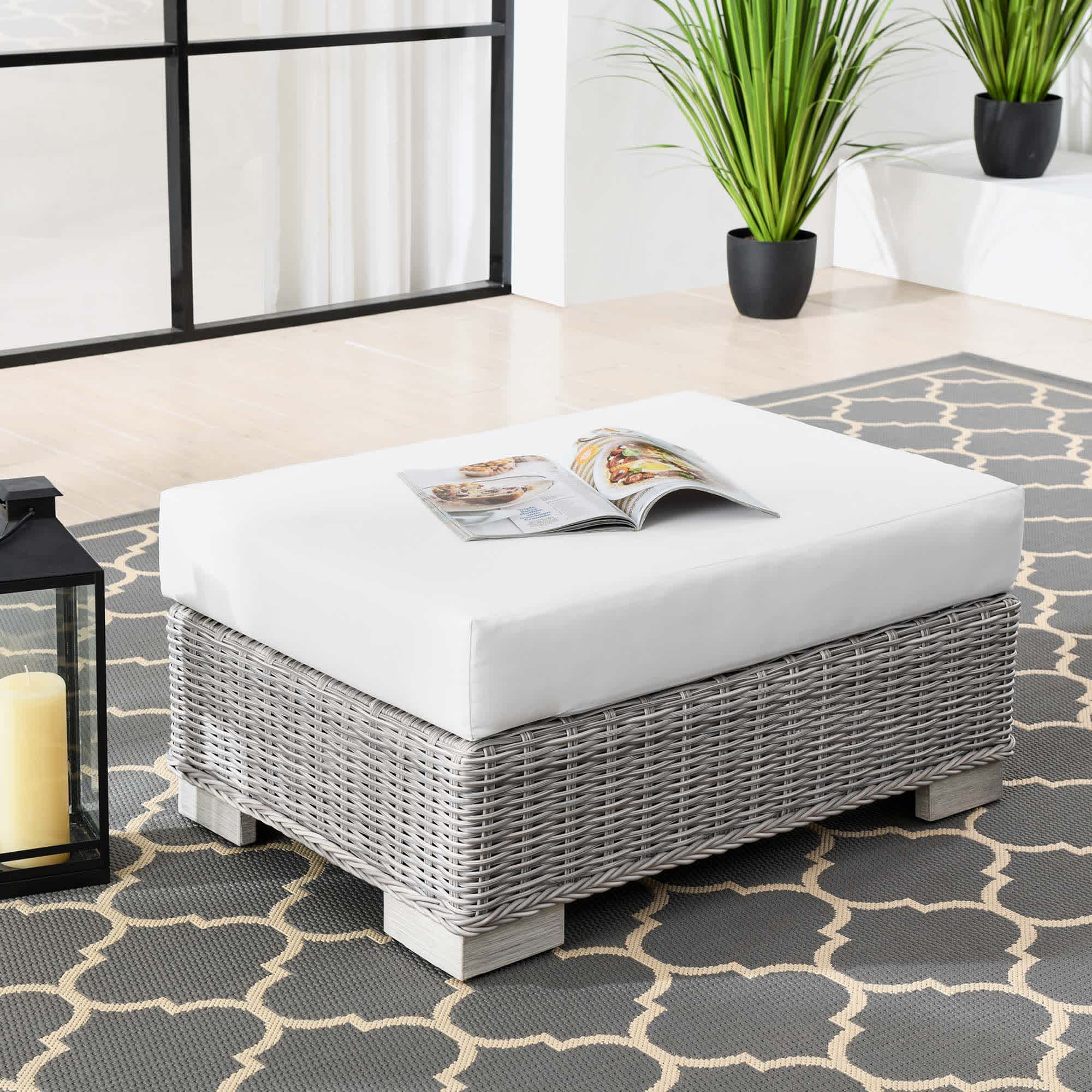 Modway EEI-4839-LGR-WHI Stools-Ottomans - View #2