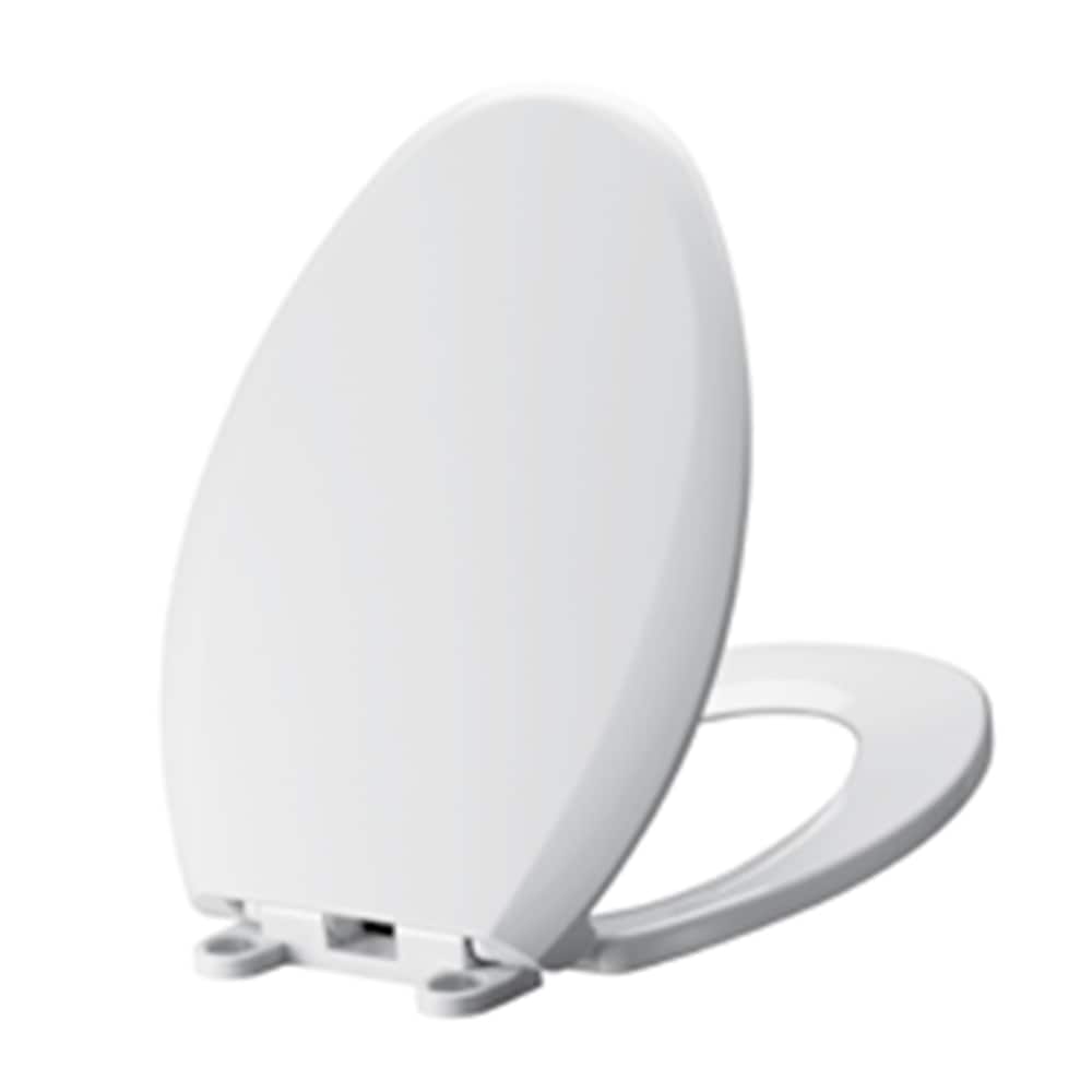 Rocky Projection Elongated Closed Front Toilet Seat in White TSW-E