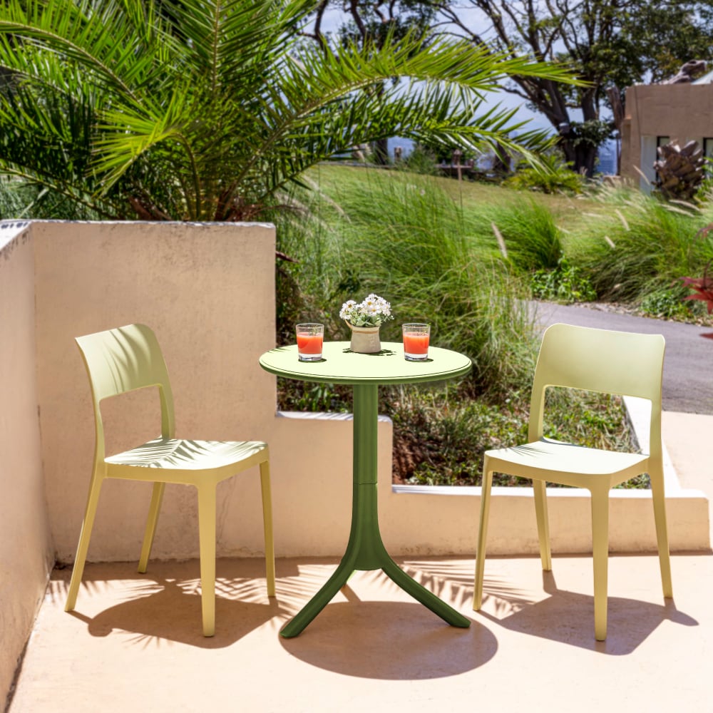 Lagoon 7101VD-DTLGS Seattle Round Outdoor Bistro Table 23.6-in W x 23.6-in L